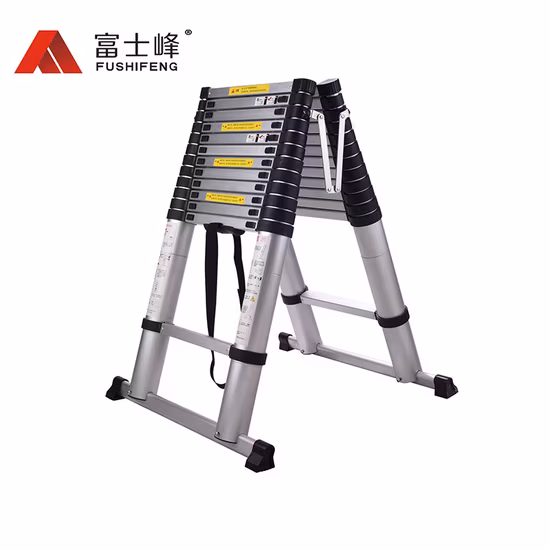 En131 Certificate 4.4m Double Sided Aluminum Telescopic Ladder
