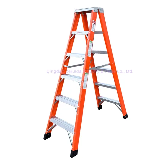 300lb 1A 6′ Double Sided FRP Step Ladder Use Around Electricity