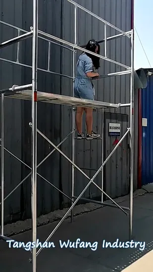 Powder Coated Q235 Steel Mason H Frame Scaffold Ladder Walk Through Andamio for Buildings Construction