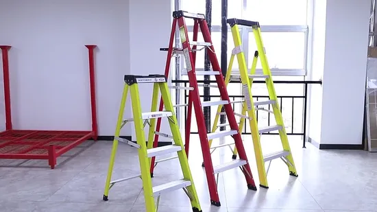 Double Sided Trade Electrician Platform Step Ladders for Use Around Electricity