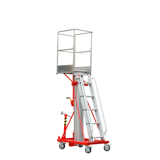Hot Sale Aerial Working Platform Aluminum Lift Table Hand Winch Elevating Platform