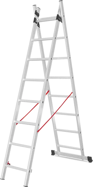 2 Section Aluminum Combination Step Ladder / Extension Ladder