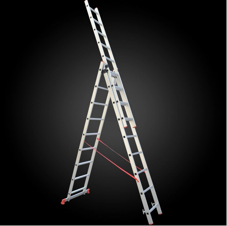 Tall Height 20 Steps Aluminum Ladder Making Foldable Easy Store Step Combination Step Extension Ladder