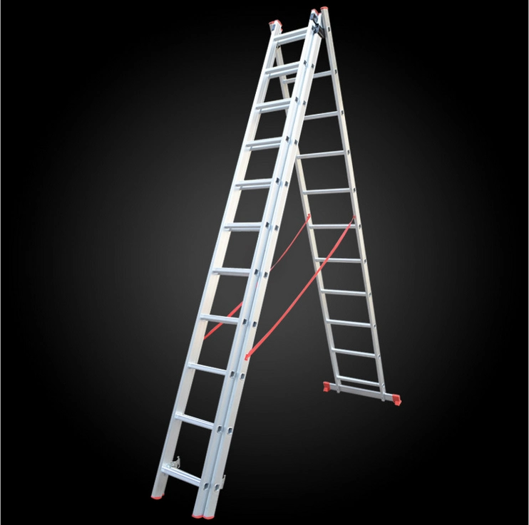 Tall Height 20 Steps Aluminum Ladder Making Foldable Easy Store Step Combination Step Extension Ladder