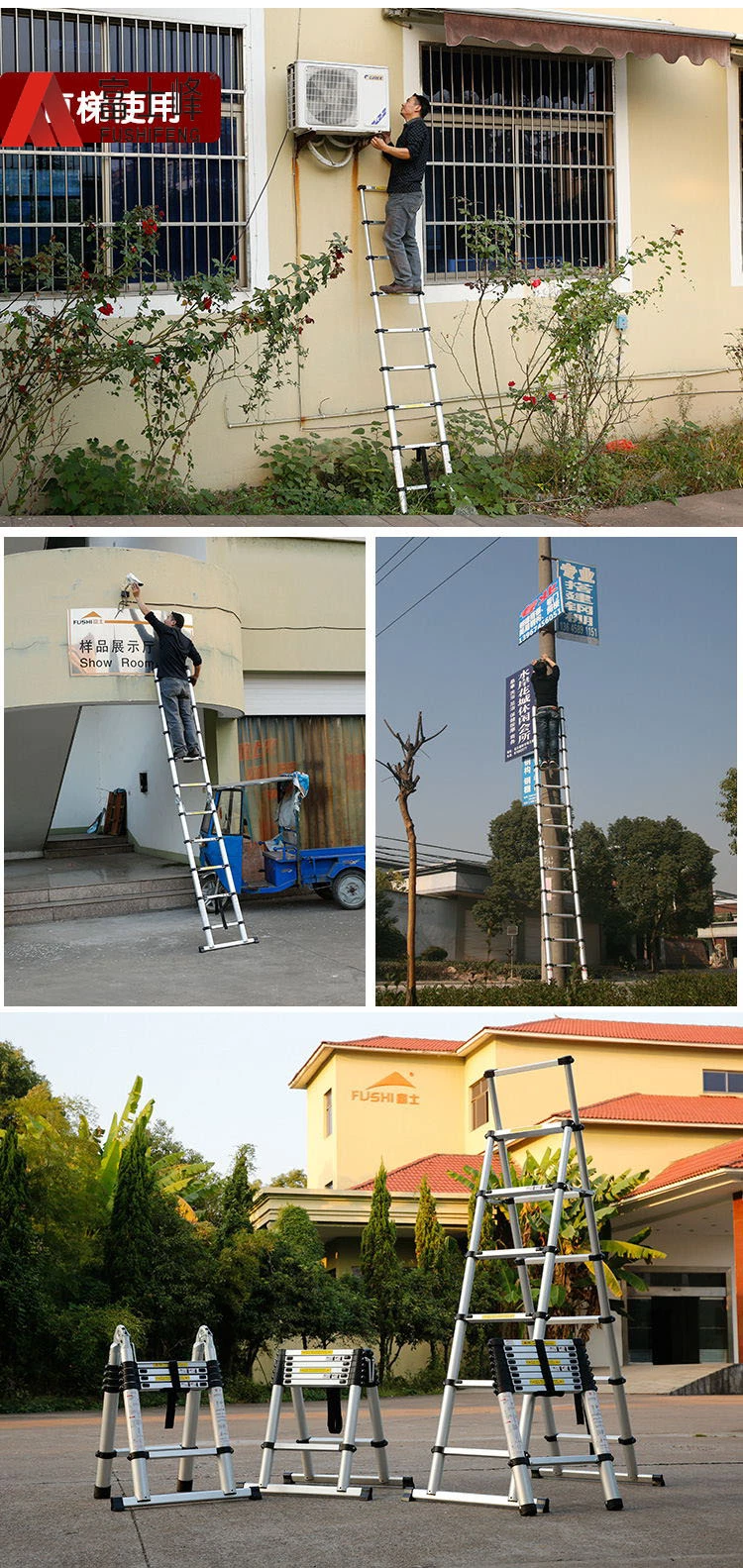 Double Sided a Type Telescopic Ladder