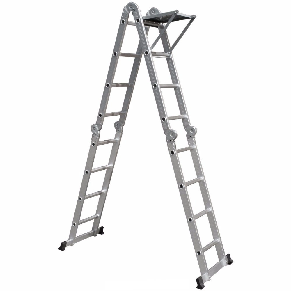 4X3 4X4 4X5 Step Aluminum Multi-Purpose Foldable Ladder with EN 131