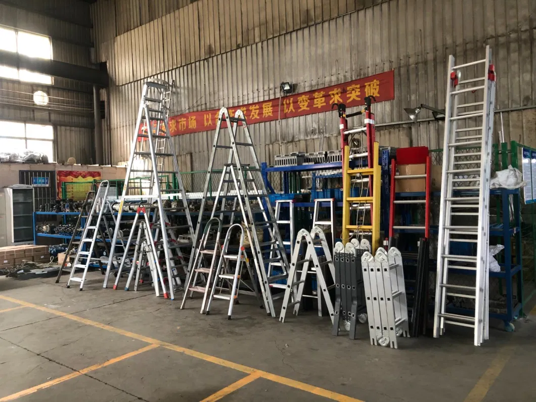 FRP Multi Purpose Ladder with Fiberglass Profile and Steel Ladder Hinge