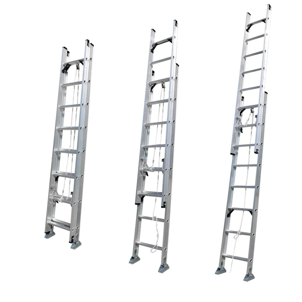 EN 131 Compliant Aluminum Single Sided Double Extension Ladder