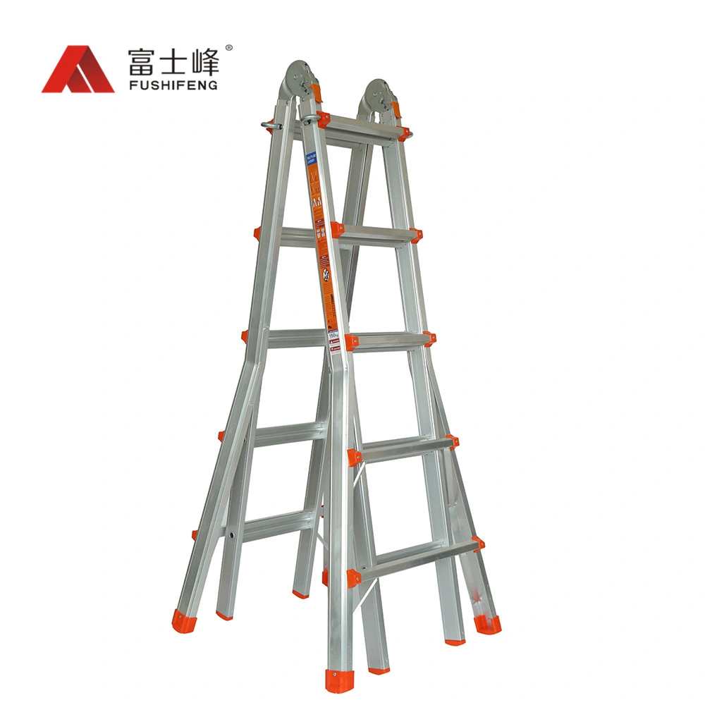 Flared Legs Multipurpose Aluminum Giant Foldable Ladder for Stairs