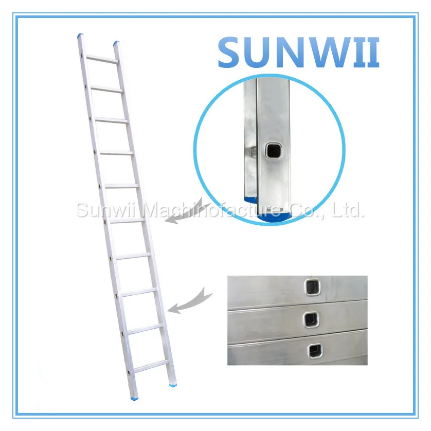 Aluminum Aluminium Steel Straight Ladder for Construction Scaffold