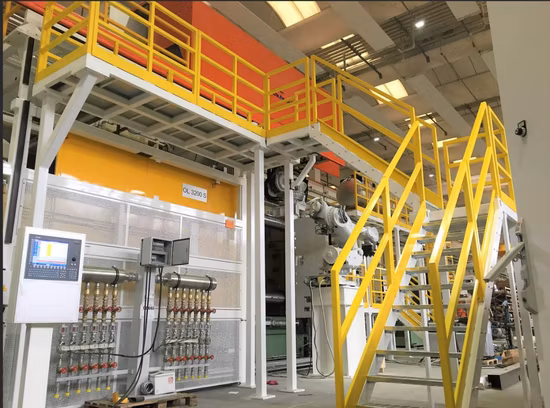 Custom Aluminium Steel Lift Work /Working Suspended Stage Platform with Stairs and Rails