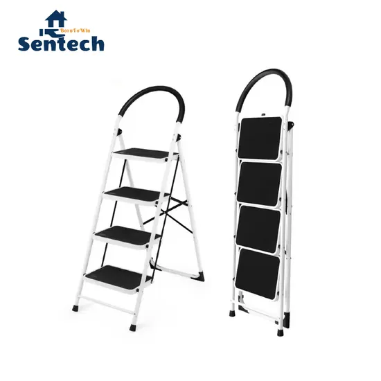 3 Step White Color Steel Household Ladder