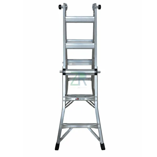 4X3 Black Multi Purpose Telescopic Aluminum Folding Ladder with Wheels Little Giant Ladder 