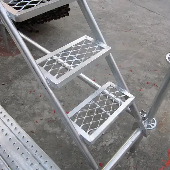 Eleven Step Scaffold Narrow Staircase Galvanized Steel Scaffolding Ladder 