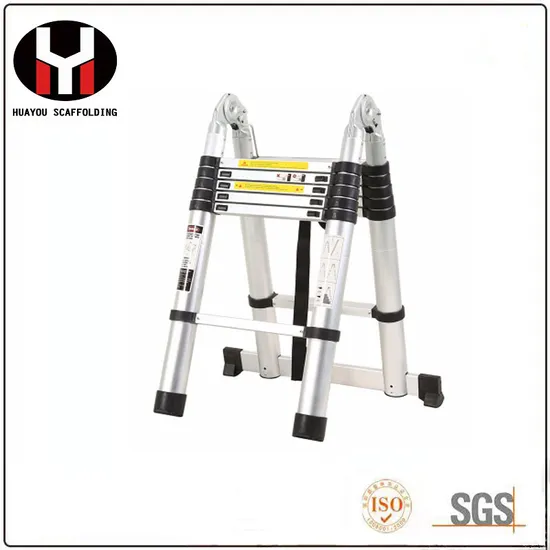 New Single Straight Folding Step Telescopic Aluminium Ladder
