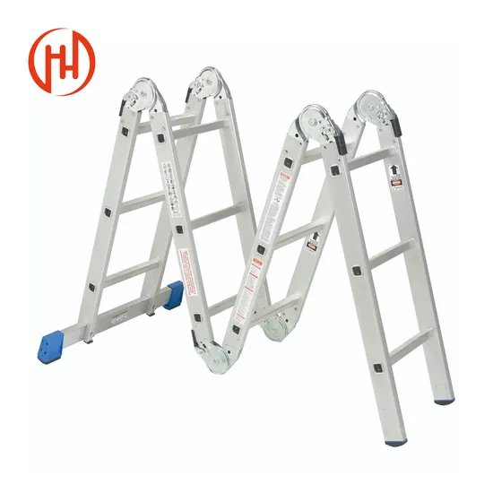 Multipurpose Aluminium Adjustable Platform Ladder Pick up Rear Shelf Folding Ladder 